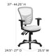 White/Black Frame |#| Mid-Back White Mesh Multifunction Ergonomic Office Chair with Adjustable Arms