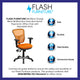 Orange/Black Frame |#| Mid-Back Orange Mesh Multifunction Ergonomic Office Chair with Adjustable Arms