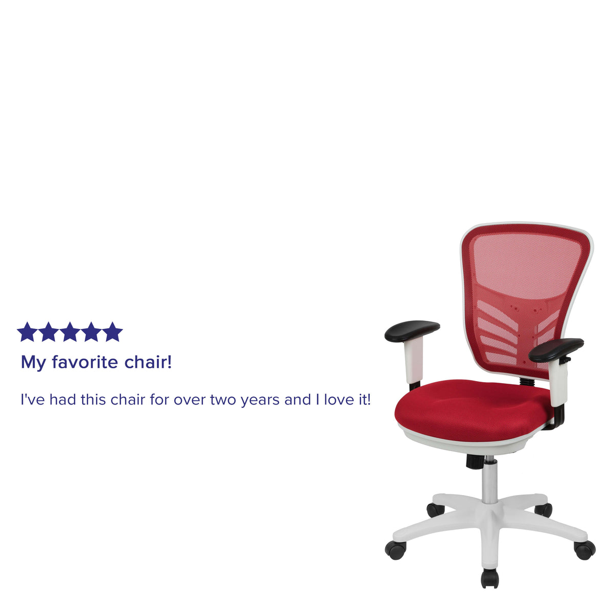 Red Mesh/White Frame |#| Mid-Back Red Mesh/White FrameMultifunction Ergonomic Office Chair with Arms