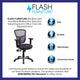 Dark Gray/Black Frame |#| Mid-Back Dk Gray Mesh Multifunction Ergonomic Office Chair with Adjustable Arms