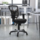 Black/Black Frame |#| Mid-Back Black Mesh Multifunction Ergonomic Office Chair with Adjustable Arms