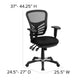 Black/Black Frame |#| Mid-Back Black Mesh Multifunction Ergonomic Office Chair with Adjustable Arms