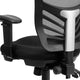 Black/Black Frame |#| Mid-Back Black Mesh Multifunction Ergonomic Office Chair with Adjustable Arms