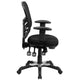 Black/Black Frame |#| Mid-Back Black Mesh Multifunction Ergonomic Office Chair with Adjustable Arms