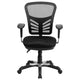 Black/Black Frame |#| Mid-Back Black Mesh Multifunction Ergonomic Office Chair with Adjustable Arms