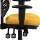 Yellow-Orange/Black Frame |#| Mid-Back Yellow-Orange Mesh Multifunction Ergonomic Office Chair-Adjustable Arms