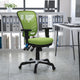 Green/Black Frame |#| Mid-Back Green Mesh Multifunction Ergonomic Office Chair with Adjustable Arms