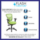 Green/Black Frame |#| Mid-Back Green Mesh Multifunction Ergonomic Office Chair with Adjustable Arms