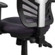 Dark Gray/Black Frame |#| Mid-Back Dk Gray Mesh Multifunction Ergonomic Office Chair with Adjustable Arms