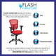 Red/Black Frame |#| Mid-Back Red Mesh Multifunction Ergonomic Office Chair with Adjustable Arms