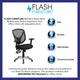Mid-Back Black Mesh Multifunction Swivel Task Office Chair with Adjustable Arms