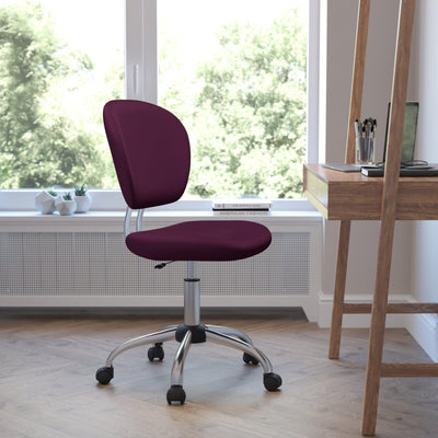 Mid-Back Mesh Padded Swivel Task Office Chair with Chrome Base - View 2