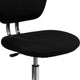 Black |#| Mid-Back Black Mesh Padded Swivel Task Office Chair with Chrome Base