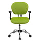 Apple Green |#| Mid-Back Apple Green Mesh Padded Swivel Task Office Chair w/ Chrome Base & Arms