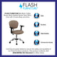 Coffee Brown |#| Mid-Back Coffee Brown Mesh Padded Swivel Office Chair with Chrome Base and Arms