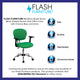 Bright Green |#| Mid-Back Bright Green Mesh Padded Swivel Task Office Chair with Chrome Base