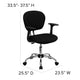 Black |#| Mid-Back Black Mesh Padded Swivel Task Office Chair with Chrome Base and Arms