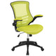 Green Mesh/Black Frame |#| Mid-Back Green Mesh Swivel Ergonomic Task Office Desk Chair with Flip-Up Arms