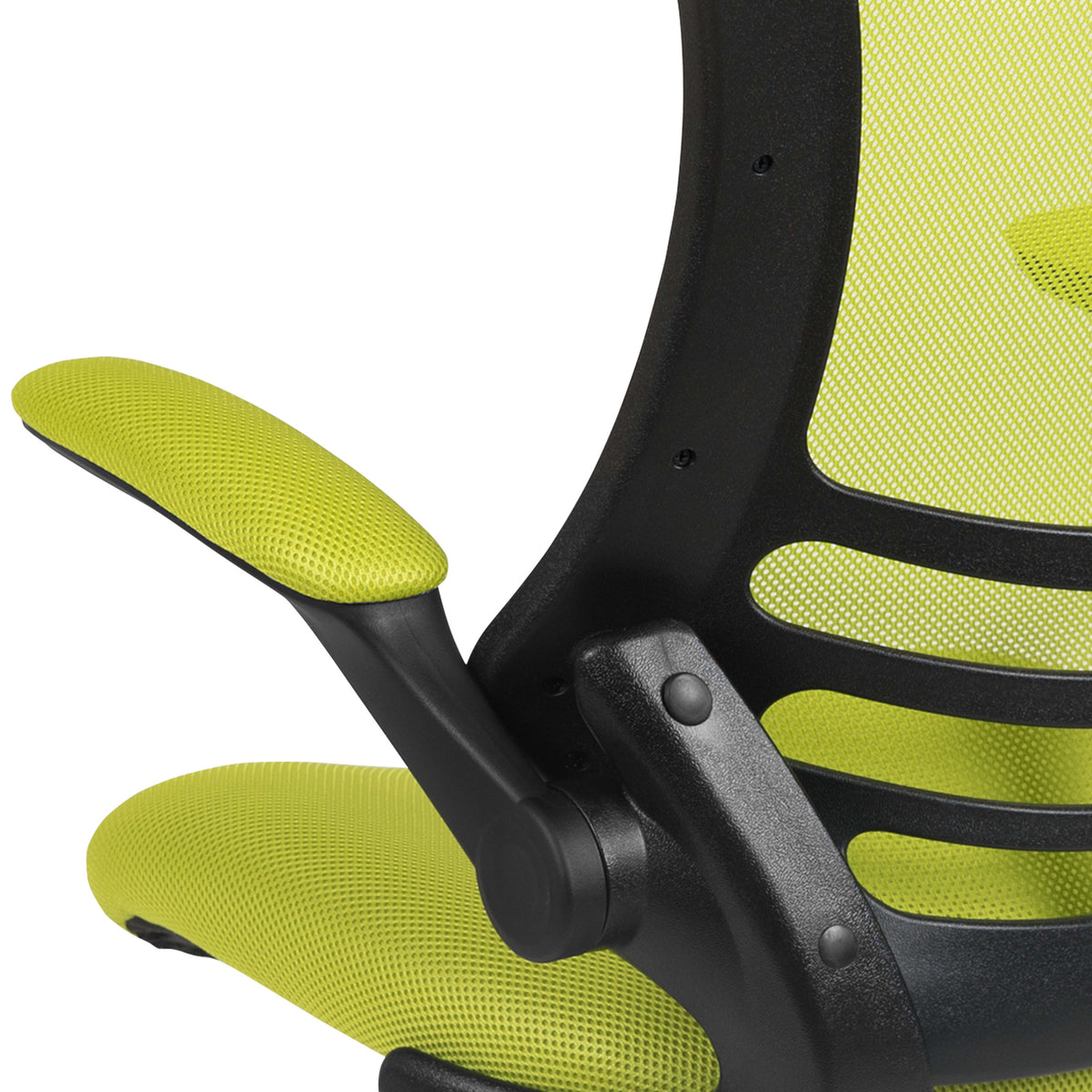 Green Mesh/Black Frame |#| Mid-Back Green Mesh Swivel Ergonomic Task Office Desk Chair with Flip-Up Arms