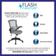 Dark Gray Mesh/Black Frame |#| Mid-Back Dark Gray Mesh Swivel Ergonomic Task Office Desk Chair - Flip-Up Arms