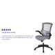 Dark Gray Mesh/Black Frame |#| Mid-Back Dark Gray Mesh Swivel Ergonomic Task Office Desk Chair - Flip-Up Arms