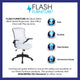 White Mesh/Black Frame |#| Mid-Back White Mesh Swivel Ergonomic Task Office Desk Chair with Flip-Up Arms