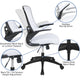 White Mesh/Black Frame |#| Mid-Back White Mesh Swivel Ergonomic Task Office Desk Chair with Flip-Up Arms