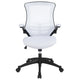 White Mesh/Black Frame |#| Mid-Back White Mesh Swivel Ergonomic Task Office Desk Chair with Flip-Up Arms