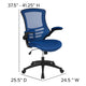 Blue Mesh/Black Frame |#| Mid-Back Blue Mesh Swivel Ergonomic Task Office Desk Chair with Flip-Up Arms