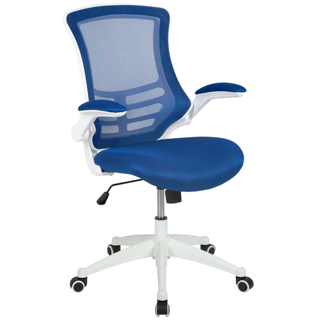 Mid-Back Mesh Swivel Ergonomic Task Office Chair with Flip-Up Arms - View 1