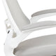 Light Gray Mesh/White Frame |#| Mid-Back Light Gray Mesh Ergonomic Task Office Chair, White Frame - Flip-Up Arms