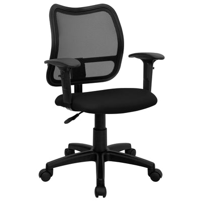 Mid-Back Mesh Swivel Task Office Chair with Adjustable Arms