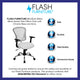 White |#| Mid-Back White Mesh Swivel Task Office Chair with Chrome Base and Arms