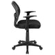 Mid-Back Black Mesh Swivel Task Office Chair with T-Arms - Desk Chair