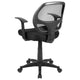 Mid-Back Black Mesh Swivel Task Office Chair with T-Arms - Desk Chair