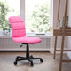 Pink |#| Mid-Back Pink Quilted Vinyl Swivel Task Office Chair - Home Office Chair