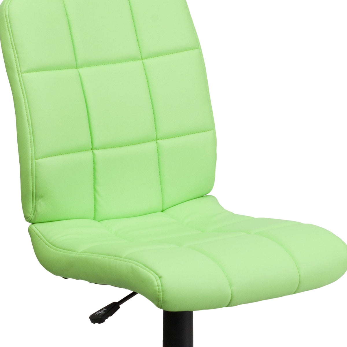 Green |#| Mid-Back Green Quilted Vinyl Swivel Task Office Chair - Home Office Chair