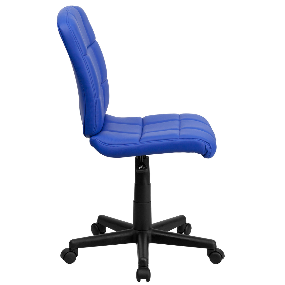 Blue |#| Mid-Back Blue Quilted Vinyl Swivel Task Office Chair - Home Office Chair