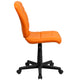 Orange |#| Mid-Back Orange Quilted Vinyl Swivel Task Office Chair - Home Office Chair