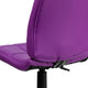 Purple |#| Mid-Back Purple Quilted Vinyl Swivel Task Office Chair - Home Office Chair