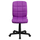 Purple |#| Mid-Back Purple Quilted Vinyl Swivel Task Office Chair - Home Office Chair