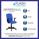 Blue |#| Mid-Back Blue Quilted Vinyl Swivel Task Office Chair with Arms - Home Office