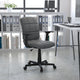 Gray |#| Mid-Back Gray Quilted Vinyl Swivel Task Office Chair with Arms - Home Office