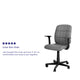 Gray |#| Mid-Back Gray Quilted Vinyl Swivel Task Office Chair with Arms - Home Office