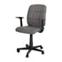 Mid-Back Quilted Vinyl Swivel Task Office Chair with Arms