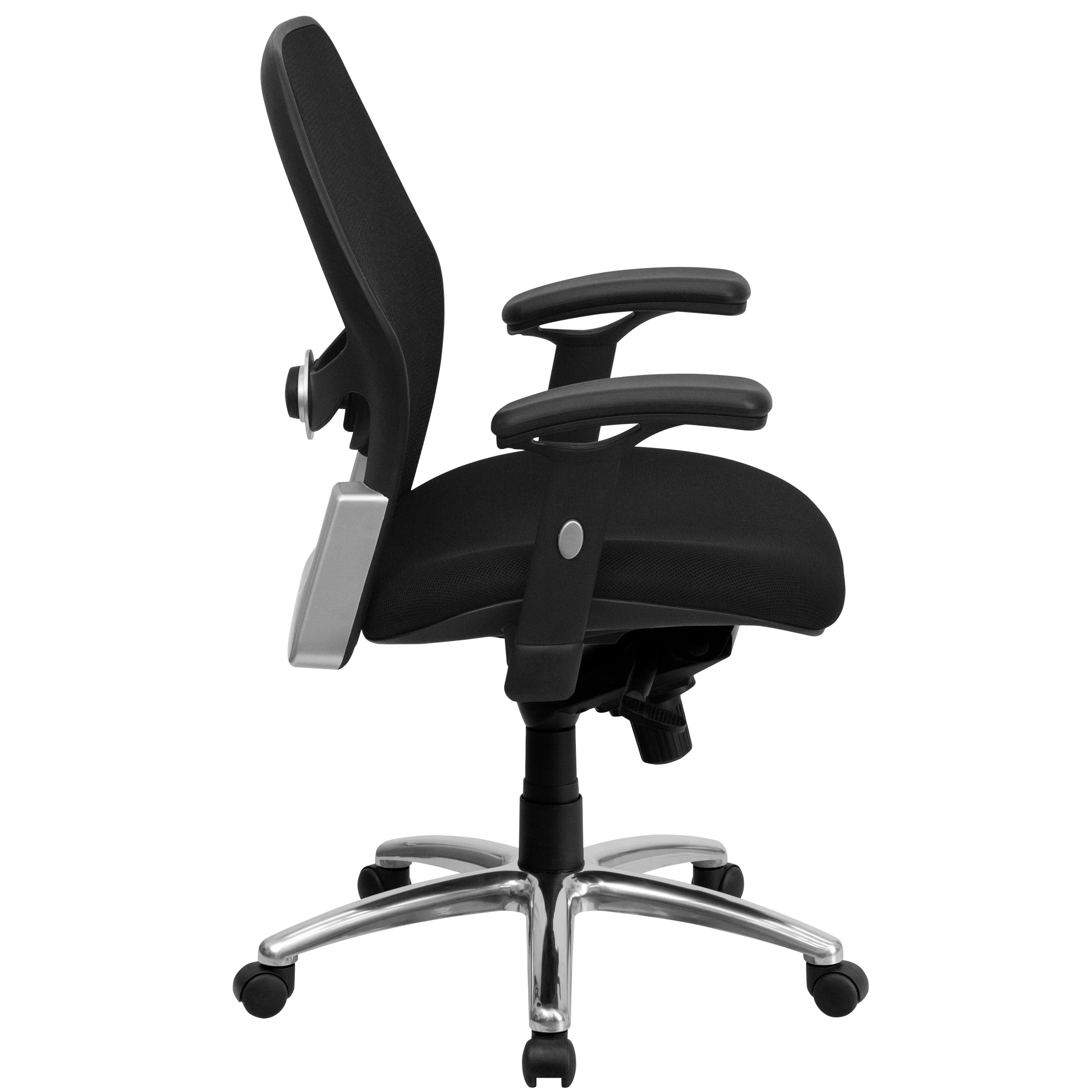 Mid Back Super Mesh Executive Swivel Office Chair with Knee Tilt Control and Adjustable Arms