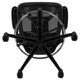 Black Mesh/Black Frame |#| Black Mid-Back Transparent Mesh Drafting Chair with Black Frame and Flip-Up Arms