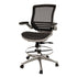 Mid-Back Transparent Mesh Drafting Chair with Flip-Up Arms