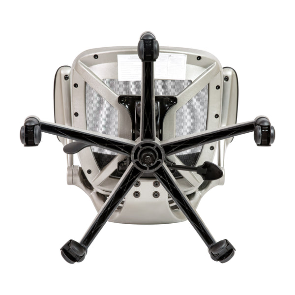 Black Mesh/Graphite Silver Frame |#| Black Mid-Back Mesh Executive Office Chair with Graphite Frame and Flip-Up Arms