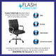 Black |#| Mid-Back Black Vinyl Executive Swivel Office Chair with Chrome Base and Arms